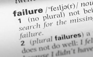 the word failure in an dictionary